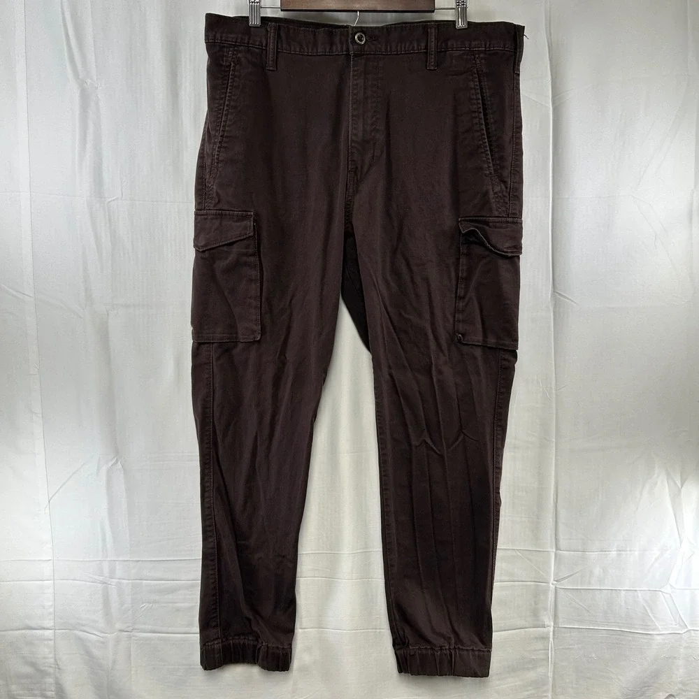 Levi Strauss Cargo Jogger Mens 38x32 (fit 38x29) Brown Tapered Utility Pants